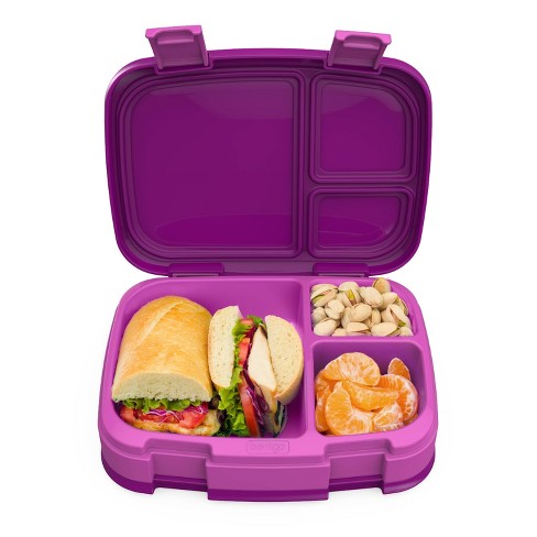 Bentgo Fresh Leakproof Versatile 4 Compartment Bento-Style Lunch Box with  Removable Divider - Purple