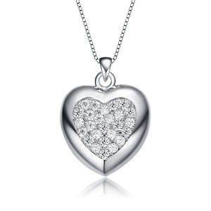 Fashionable and elegant heart pendant neckalce with a timeless design, perfect for adding a touch of sophistication to any outfit - 1 of 3