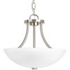Progress Lighting Gather Collection, 2-Light Semi-Flush Mount, Brushed Nickel, White Etched Glass Shade - 2 of 4