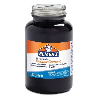 Elmer's 4oz Rubber Cement Adhesive with Brush Applicator