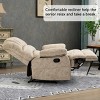 Upholstered Manual Recliner Sofa Chair,Extra Wide Recliner,Recliner Chairfor Living Room,Bedroom,Lounge,Apartment-Cuddlewood - 2 of 4