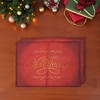 Unique Bargains Christmas Place Mats Letter Flax Red Gold Tone 13"x17.7" 2 Pcs - 2 of 4