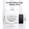 FASCINATE Rechargeable Magnifying Vanity Desk Mirror 1X/10X 2-Sided Lighted Mirror with 3 Color lights Adjustable Stand - 2 of 4