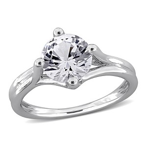 EVERLY JEWELRY |Sterling Silver 2 3/8 CT TGW Created White Sapphire Fashion Ring - 1 of 4