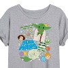Women's - Star Wars - Yoda Stickers Oversized Graphic T-Shirt - 2 of 4