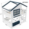 Bellemave Bunk Bed/Loft Bed with Bookshelf, House Design, High-Quality Safety Fencing - 3 of 4