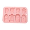 Unique Bargains Candy Mould 8-Cavity Tombstone Skull Candy Mould Hand Wash 7.8"x5.2"x0.91" 1 Pc - 3 of 4