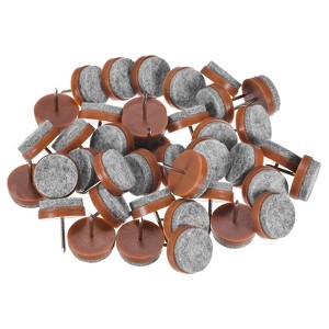 Unique Bargains Heavy Thickening Nail-on Furniture Felt Pads Brown - 1 of 4