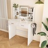 VYNXARIA Vanity Dressing Table with 2 Large Drawers, Hair Dryer Stand & Storage Bag - Adjustable Lighting, Perfect Makeup Desk - 4 of 4