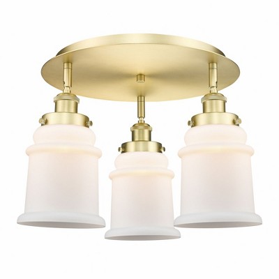 Canton - 3 Light Flush Mount In Industrial Style-10.75 Inches Tall and 17.75 Inches Wide