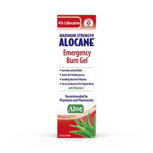 Alocane Maximum Strength Emergency Burn Gel - 2.5oz : Target