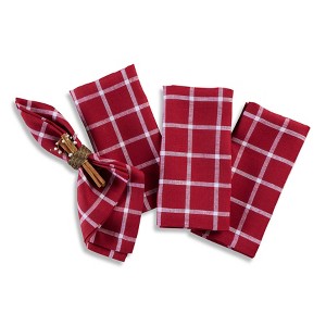 Solino Home Linen Dinner Napkins | Windowpane - 1 of 4