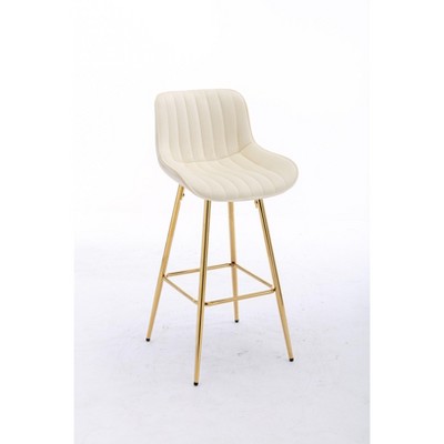 NicBex Set of 2 Bar Stools for Kitchen Island,Velvet Counter Bar Stools with Chrome Footrest,Bar Chairs for Dining Rooms,Kitchens Islands