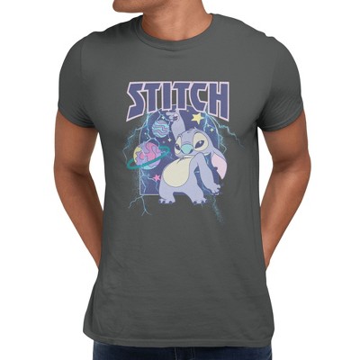 Disney Lilo & Stitch Mens Electric Blue Lightning T-Shirt