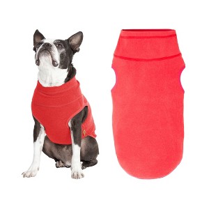 Gooby Microfiber Stretch Fleece Vest Dog Sweater Tomato Red, Small - 1 of 1