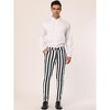 INSPIRE CHIC Men's Casual Striped Slim Fit Color Block Business Pants - 3 of 4