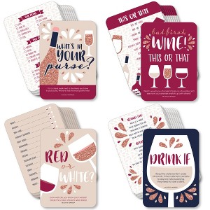 Big Dot of Happiness But First, Wine - 4 Wine Tasting Party Games - 10 Cards Each - Gamerific Bundle - 1 of 4