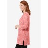 Woman Within Plus Size Perfect Printed Three-Quarter-Sleeve Scoopneck Tunic - 4 of 4