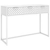 vidaXL Console Table White 41.7 in.x13.8 in.x29.5 in. Steel - 2 of 4