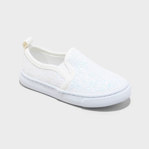 Toddler Madigan Slip On Glitter Sneakers Cat Jack White 12T