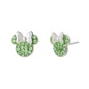 Disney Womens Minnie Mouse Sterling Silver Pave Crystal Birthstone Stud Earrings - 4 of 4