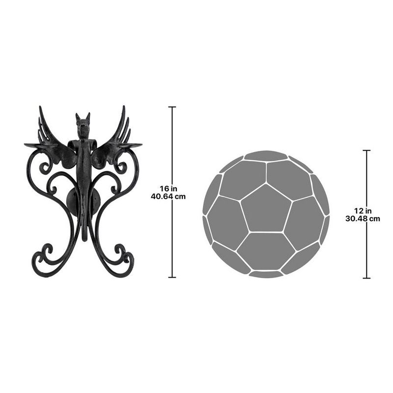 Design Toscano Castle Dragon Iron Wall Sconce, 5 of 6