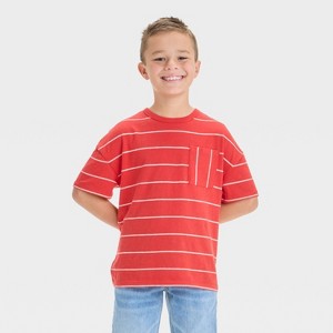 Boys' Short Sleeve Striped T-Shirt - Cat & Jack™ - 1 of 3