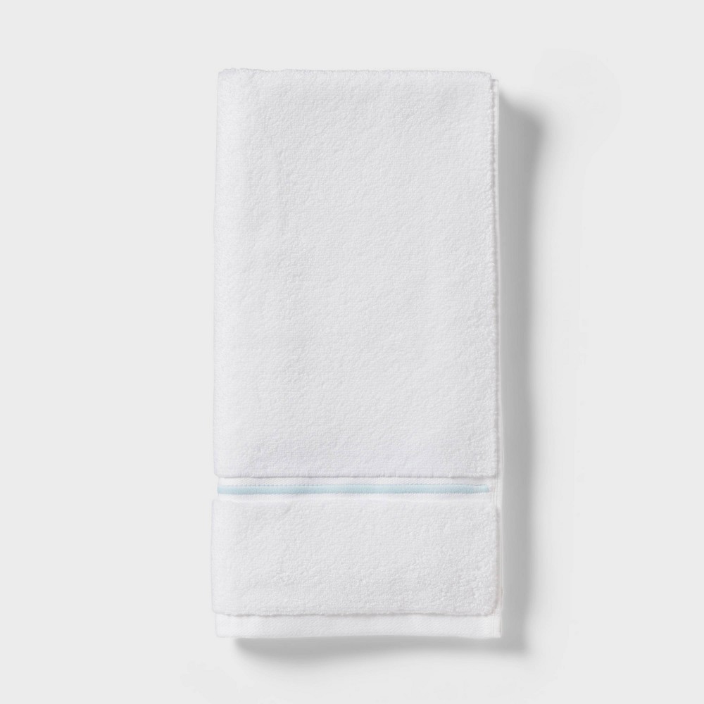 Photos - Towel Spa Plush Hand  Light Blue Embroidered - Threshold™