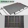 DOMETOUR 4-Seat Outdoor Glider Benches with Canopy, Retro Metal Glider Chair with Aluminum Frame, Patio Swing Chair for Outside,Garden,Lawn - 4 of 4
