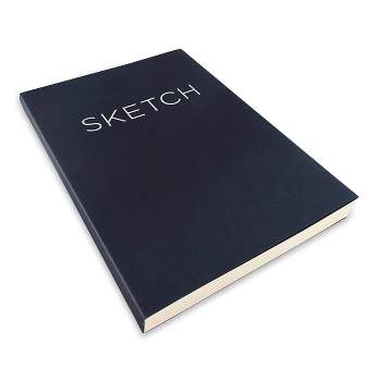 Blank Sketchbook 8"x 11.41" Black- Piccadilly