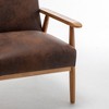 Sapphtopaz Accent Chair Solid Wood Arm Mid-Century Modern Chair Lounge Reading Chair for Adults Apply to Living Room, Bedroom, Office - 2 of 4