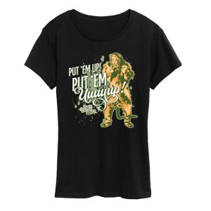 Women's - The Wizard of Oz - Cowardly Lion Put Em Up Short Sleeve Graphic T-Shirt - 1 of 4