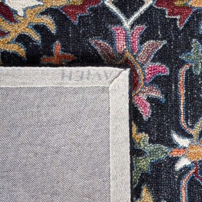 Aspen Black and Pink Handmade Wool Tufted Rug