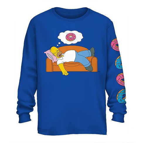 The Simpsons Long Sleeve Shirt - The Simpsons Krusty the Clown, Lisa, Bart, Homer Long Sleeve Tee - The Simpsons Graphic T-Shirt - image 1 of 4