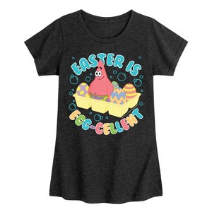 Girls' - SpongeBob Squarepants - Easter Is Egg Fitted Short Sleeve Graphic T-Shirt - 1 of 4