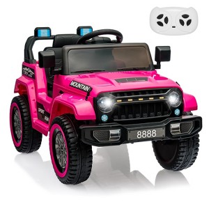 12V Kids Electric Car, 4 Wheeler Electric Vehicles with Remote Control, Spring Suspension, 3 Speeds - 1 of 4