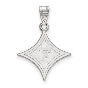 Black Bow Jewelry 14k White Gold Furman Paladins NCAA Large Pendant - 1 of 3