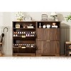31.6" Shoe Storage Cabinet with Flip Drawers and Adjustable Shelves, Modern Entryway Organizer for 16-20 Pairs-3irtyhousy - 3 of 4