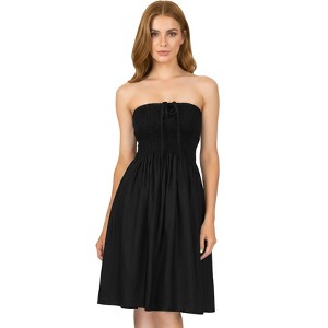 white christmas dresses Julie Strapless Dress Black – KNYT STUDIOS main image 0