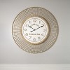 VIP Bamboo 39.5 in. Brown Oldtown Clock with Grid - 3 of 4
