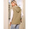 INSPIRE CHIC Women's Oversized Sleeveless Winter Gilet Quilted Zip Hoodie Puffer Vest - 3 of 4