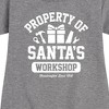 - Instant Message - Property Of Santas Workshop Christmas Graphic Short Sleeve Fleece Dress - 2 of 4