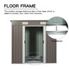Kumasinova 6 x 4/5 Ft Metal Outdoor Storage Shed with Double Lockable Doors and Transparent Plate for Backyard Garden,Patio - 4 of 4