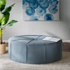 Christopher Knight Home Clare 48" Oval Tufted Upholstered Fabric Solid Wood Ottoman with Button Accent - 2 of 4