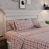 Color Sense 100% Cotton Percale Weave Double Brushed and Extra Warm Flannel Sheet Set - 3 of 4