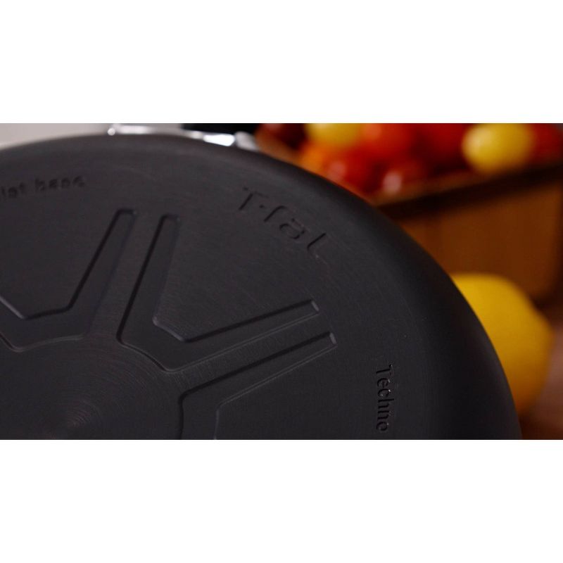 T-fal 10&#34; Deep Frying Pan, Ultimate Hard Anodized Nonstick Cookware Gray, 5 of 9