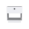 NicBex Nightstand with Drawers or Open Shelf,1pc Side Table with Wood Frame,Bedside Table for Bedroom,Living Room,White/Black - 2 of 4