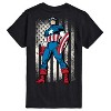 Men's - Marvel - Captain America Retro Distressed Flag Short Sleeve Graphic T-Shirt - 2 of 4