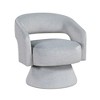 Velvet Upholstery Solid Wood Swivel Modern Luxury Accent Chair with Foam Padding, Attached Cushions and 360-Degree Swivel - 3 of 4