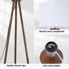 HBEZON 61'' Tripod Floor Lamp, Modern Rubber Wood Standing Lamp with Foot Switch for Living Room, Bedroom, Office - 4 of 4